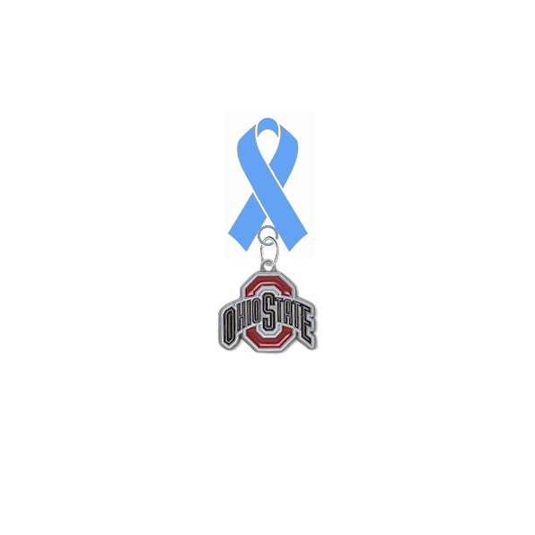 Ohio State Buckeyes Prostate Cancer Awareness / Fathers Day Light Blue Ribbon Lapel Pin