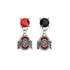 Ohio State Buckeyes RED & BLACK Swarovski Crystal Stud Rhinestone Earrings