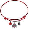 Ohio State Buckeyes RED Color Edition Expandable Wire Bangle Charm Bracelet