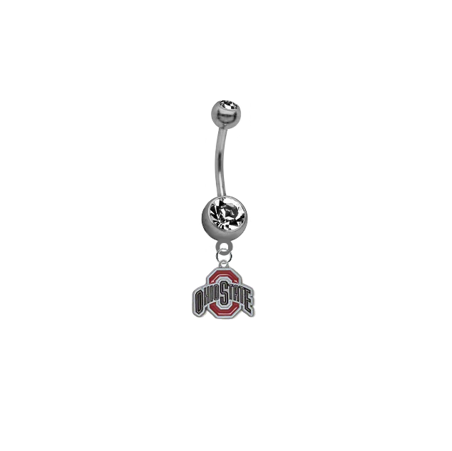 Ohio State Buckeyes NCAA College Belly Button Navel Ring