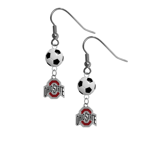 Ohio State Buckeyes NCAA Soccer Dangle Earrings