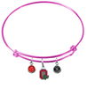 Ohio State Buckeyes Style 2 PINK Color Edition Expandable Wire Bangle Charm Bracelet
