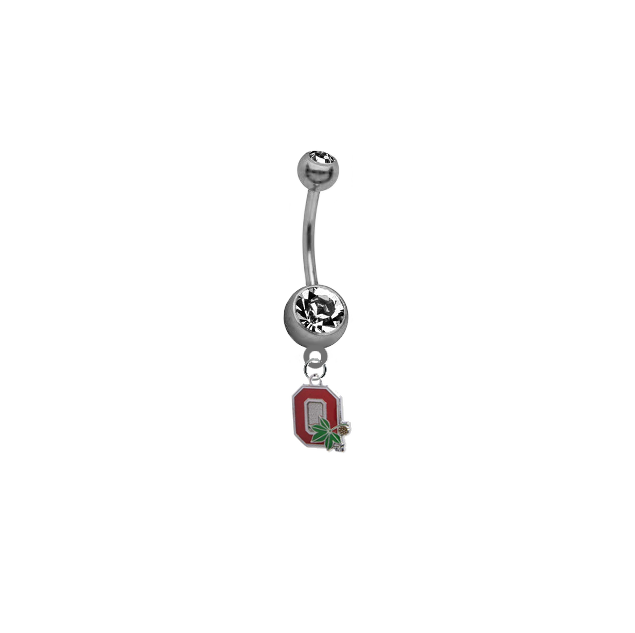Ohio State Buckeyes Style 2 NCAA College Belly Button Navel Ring