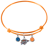 Oklahoma City Thunder ORANGE Color Edition Expandable Wire Bangle Charm Bracelet