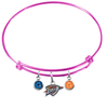 Oklahoma City Thunder PINK Color Edition Expandable Wire Bangle Charm Bracelet