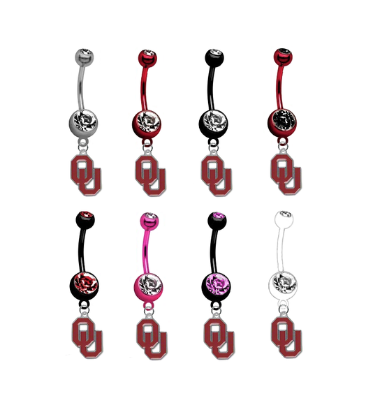 Oklahoma Sooners NCAA College Belly Button Navel Ring - Pick Your Color