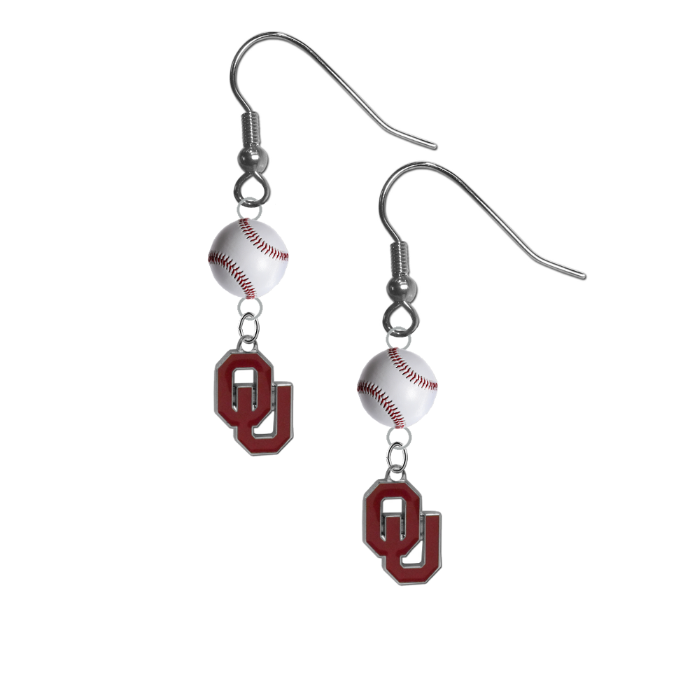 Oklahoma Sooners NCAA Baseball Dangle Earrings
