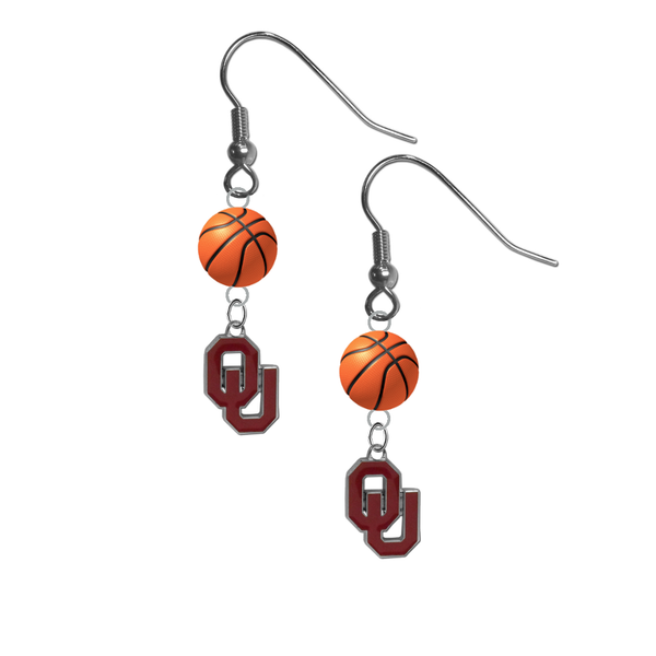 Oklahoma Sooners NCAA Basketball Dangle Earrings