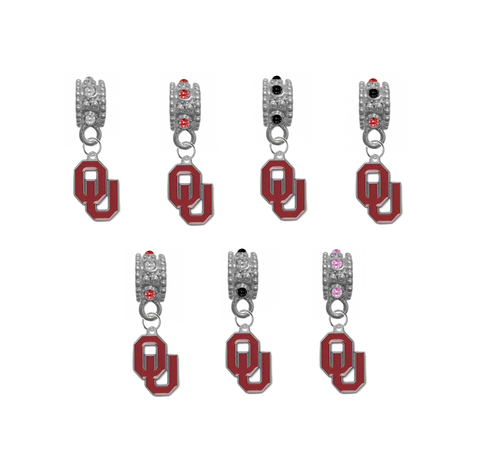 Oklahoma Sooners NCAA Crystal Rhinestone European Bracelet Charm