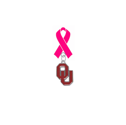 Oklahoma Sooners Breast Cancer Awareness / Mothers Day Pink Ribbon Lapel Pin