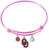 Oklahoma Sooners PINK Color Edition Expandable Wire Bangle Charm Bracelet