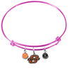 Oklahoma State Cowboys PINK Expandable Wire Bangle Charm Bracelet