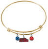 Ole Miss Rebels GOLD Color Edition Expandable Wire Bangle Charm Bracelet