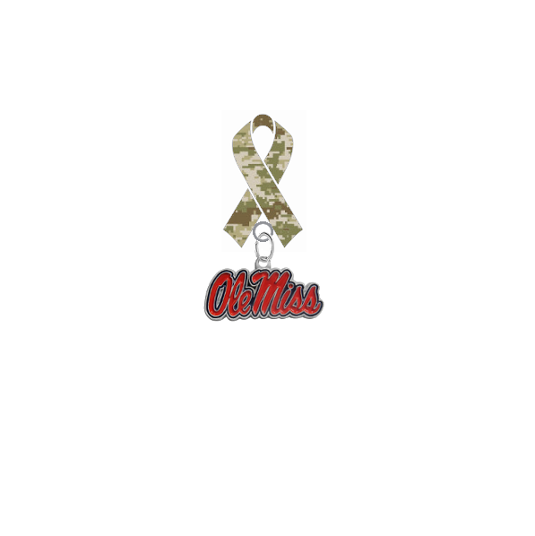 Ole Miss Mississippi Rebels Salute to Service Military Appreciation Camo Ribbon Lapel Pin