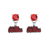 Ole Miss Mississippi Rebels RED Swarovski Crystal Stud Rhinestone Earrings