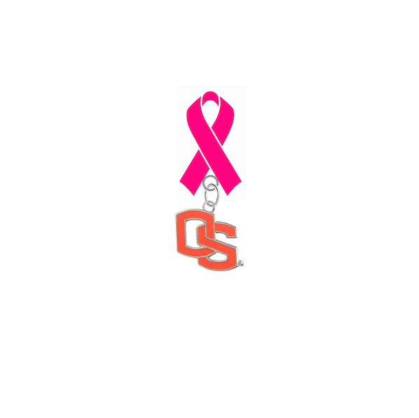 Oregon State Beavers Style 2 Breast Cancer Awareness / Mothers Day Pink Ribbon Lapel Pin