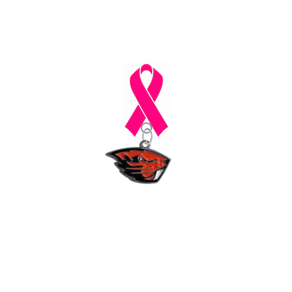 Oregon State Beavers Breast Cancer Awareness / Mothers Day Pink Ribbon Lapel Pin