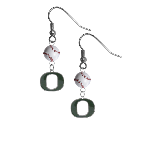 Oregon Ducks NCAA Baseball Dangle Earrings