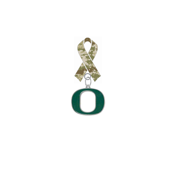 Oregon Ducks Salute to Service Military Appreciation Camo Ribbon Lapel Pin
