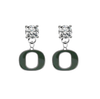 Oregon Ducks CLEAR Swarovski Crystal Stud Rhinestone Earrings