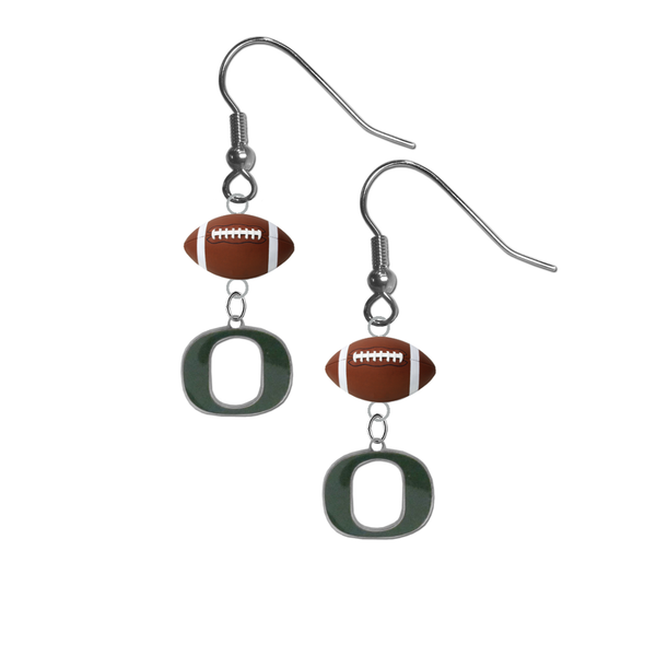 Oregon Ducks NCAA Football Dangle Earrings