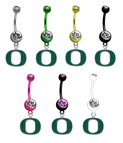 Oregon Ducks NCAA College Belly Button Navel Ring - Pick Your Color
