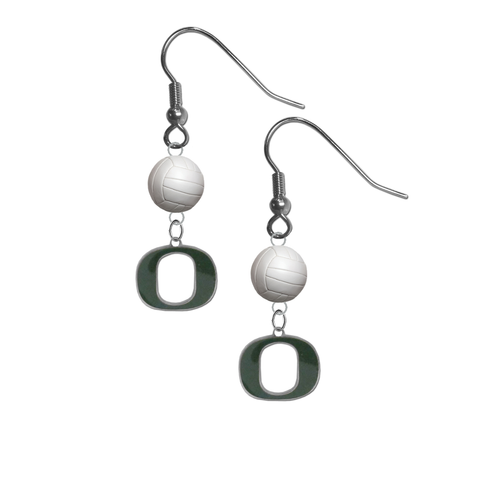 Oregon Ducks NCAA Volleyball Dangle Earrings