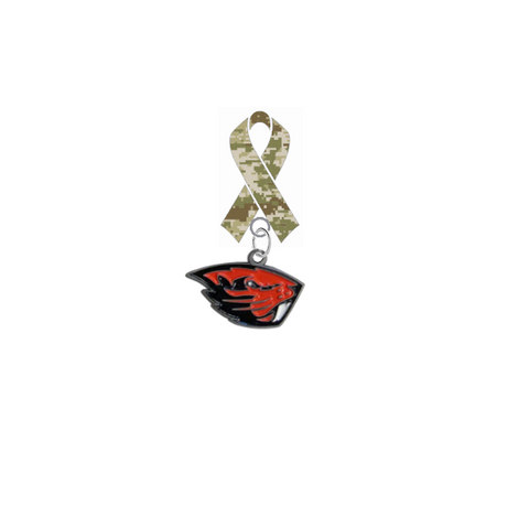 Oregon State Beavers Salute to Service Military Appreciation Camo Ribbon Lapel Pin