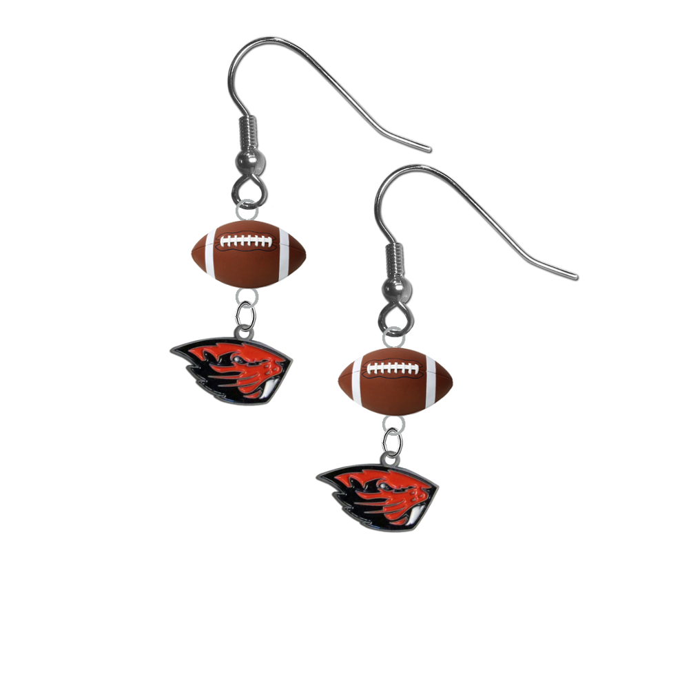 Oregon State Beavers NCAA Football Dangle Earrings