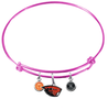 Oregon State Beavers PINK Color Edition Expandable Wire Bangle Charm Bracelet