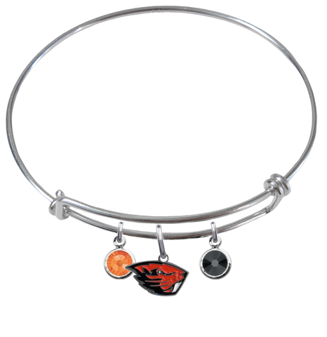 Oregon State Beavers NCAA Expandable Wire Bangle Charm Bracelet