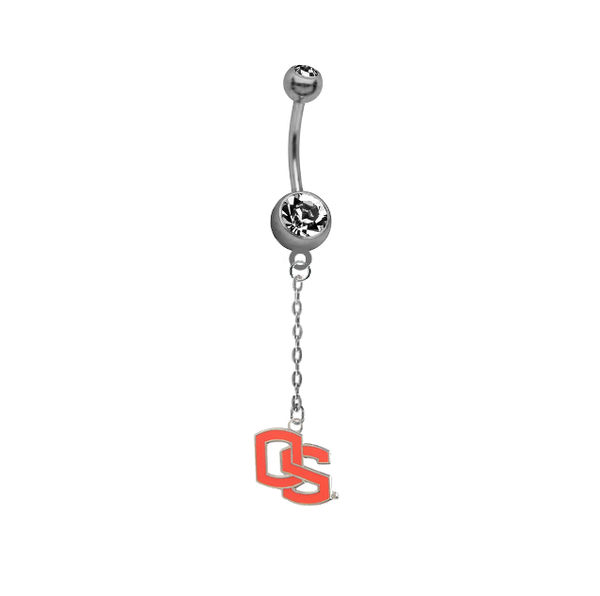 Oregon State Beavers Style 2 Dangle Chain Belly Button Navel Ring