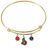 Ottawa Senators Color Edition GOLD Expandable Wire Bangle Charm Bracelet