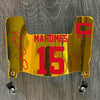 Kansas City Chiefs Patrick Mahomes Mini Football Helmet Visor Shield Gold Chrome Mirror w/ Clips