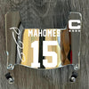 Kansas City Chiefs Patrick Mahomes Mini Football Helmet Visor Shield Silver Chrome Mirror w/ Clips