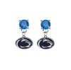 Penn State Nittany Lions BLUE Swarovski Crystal Stud Rhinestone Earrings