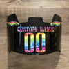 Philadelphia Eagles Custom Name & Number Full Size Football Helmet Visor Shield Black Dark Tint w/ Clips - Crucial Catch