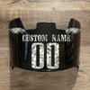Philadelphia Eagles Custom Name & Number Full Size Football Helmet Visor Shield Black Dark Tint w/ Clips - Money Print