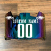 Philadelphia Eagles Custom Name & Number Full Size Football Helmet Visor Shield Green Iridium Mirror w/ Clips - White