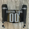Philadelphia Eagles Custom Name & Number Mini Football Helmet Visor Shield Black Dark Tint w/ Clips - Silver