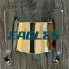 Philadelphia Eagles Mini Football Helmet Visor Shield Silver Chrome Mirror w/ Clips