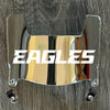 Philadelphia Eagles Mini Football Helmet Visor Shield Silver Chrome Mirror w/ Clips