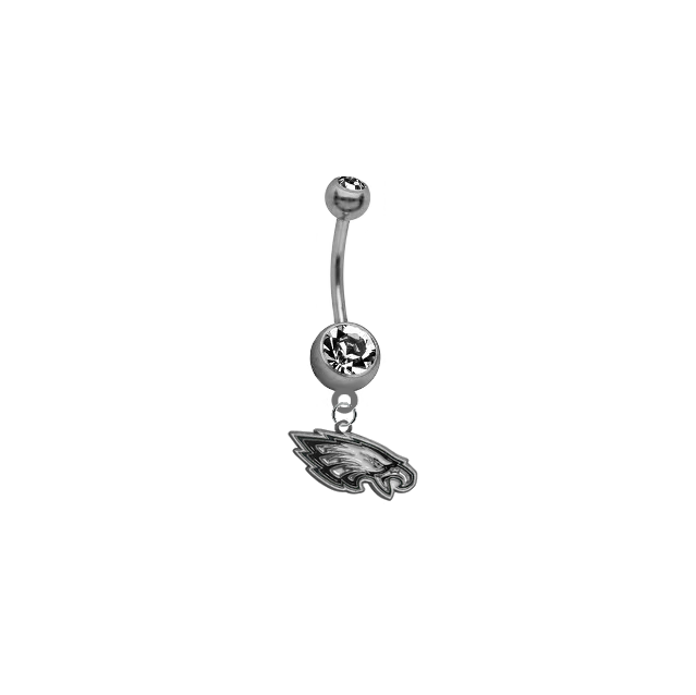 Philadelphia Eagles NFL Football Belly Button Navel Ring
