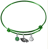 Philadelphia Eagles Green NFL Expandable Wire Bangle Charm Bracelet