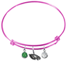 Philadelphia Eagles Pink NFL Expandable Wire Bangle Charm Bracelet