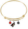 Phoenix Coyotes Color Edition GOLD Expandable Wire Bangle Charm Bracelet