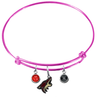 Phoenix Coyotes Color Edition PINK Expandable Wire Bangle Charm Bracelet