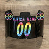 Pittsburgh Steelers Custom Name & Number Full Size Football Helmet Visor Shield Black Dark Tint w/ Clips - Crucial Catch