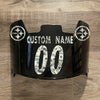 Pittsburgh Steelers Custom Name & Number Full Size Football Helmet Visor Shield Black Dark Tint w/ Clips - Money Print