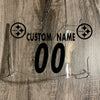 Pittsburgh Steelers Custom Name & Number Full Size Football Helmet Visor Shield Clear w/ Clips - Black